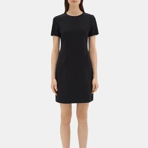 Theory Black Jasneah Admiral Crepe Mini Dress Size 6